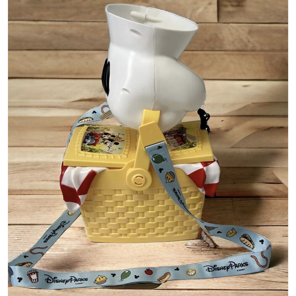 Disney Parks Mickey Runaway Railway Perfect Picnic Basket Popcorn Bucket New